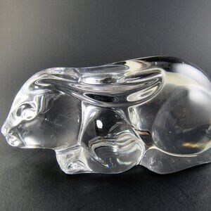VINTAGE PRINCESS HOUSE 24% CRYSTAL GLASS BUNNY FIGURINE PAPERWEIGHT